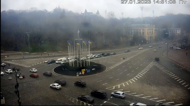 Веб-камера Киев Европейская площадь + Майдан 2023 01 27 смотреть онлайн