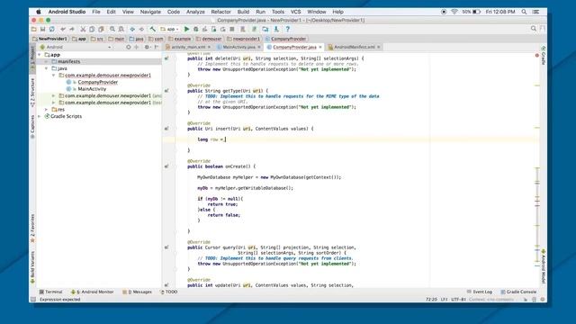 ContentProviders DEMO (Android Development Fundamentals, Unit 4: Lesson 11.1) смотреть онлайн