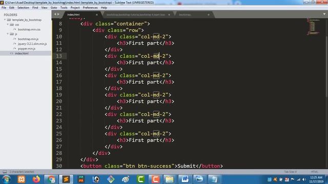 Bootstrap Tutorial: Bootstrap In HTML | Bootstrap Grid | Part: 2 смотреть онлайн