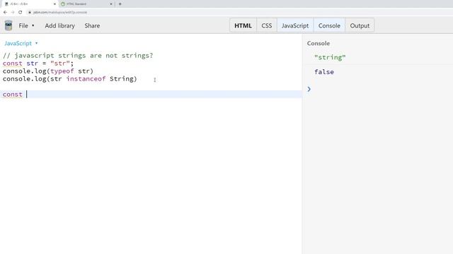 Why aren't all strings created equal in JavaScript? смотреть онлайн