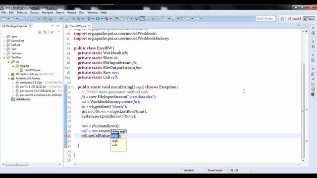 Read & write excel sheet data in Java using Apache POI смотреть онлайн