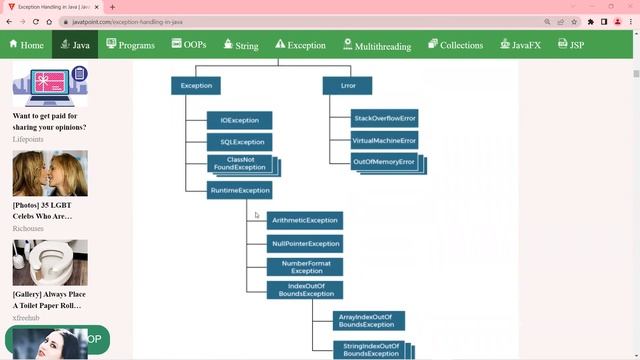 Exception handling; смотреть онлайн