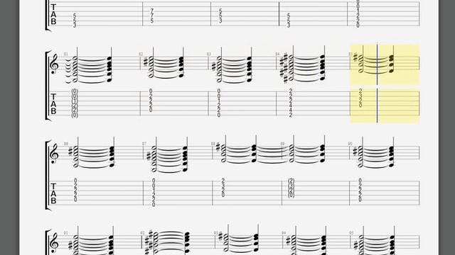 Aerosmith   Cryin Rhytm Guitar Tablature