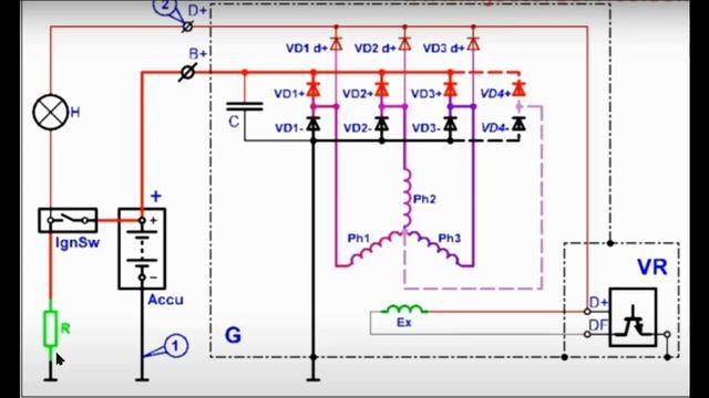 Проверяем генератор с клеммой D+ смотреть онлайн