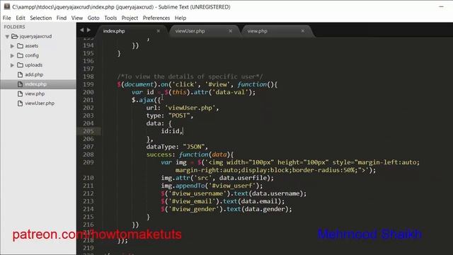 How to view the details of specific user using PHP, jQuery and AJAX Part-3 смотреть онлайн