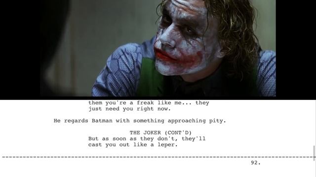 Script To Screen: The Dark Knight Joker Interrogation Scene 4k смотреть онлайн