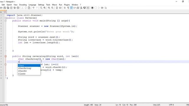 Java Program For Reversing the Given Word | Java смотреть онлайн