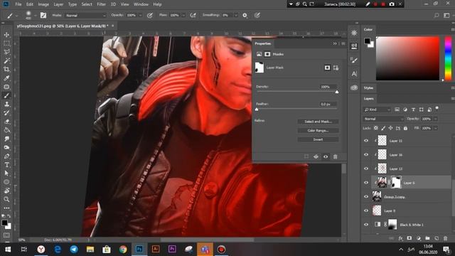 Как За ЧАС Сделать Арт в Стиле Киберпанк? Photoshop смотреть онлайн