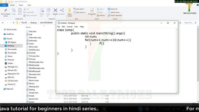 Break,Continue jump statement | Part - 16 | Java Tutorial | Tech Talk Tricks смотреть онлайн