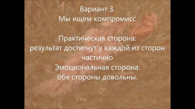 Занятие 9. Как найти компромисс? Эффективное решение конфликтных ситуаций. смотреть онлайн