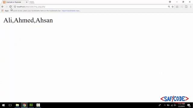 PHP Tutorials - Implode or Explode Functions In PHP Part-16 смотреть онлайн