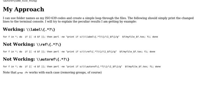 Why does perl regex find pattern \label{.\*?} but not \ref.\*?} or \autoref{.\*?} in TeX Files? смотреть онлайн