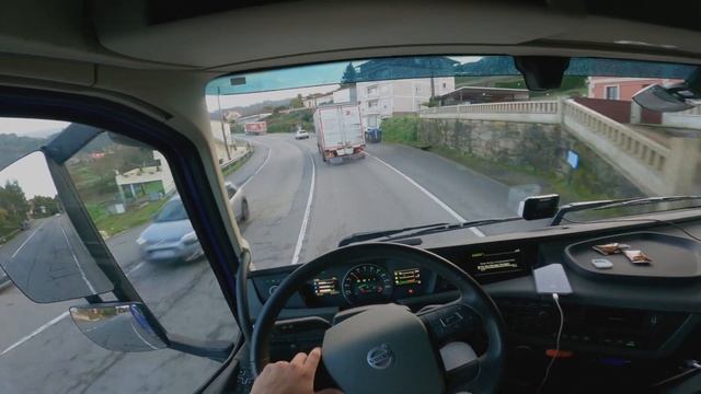 (ESP) Driving Volvo FH 460 Nacional550- Redondela (Galicia) смотреть онлайн