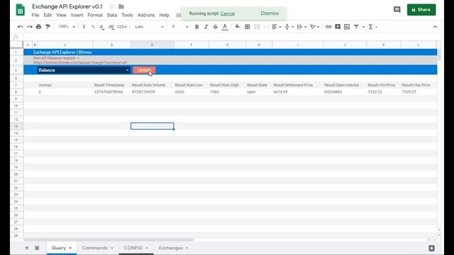 ReX - API Explorer - Bitmex Deribit Binance Huobi in Google Sheets смотреть онлайн