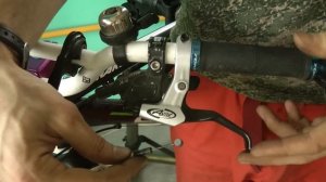 Как заправить тросик в ручку тормоза?