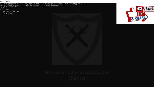 Create a selection block in Python III (Nested If) смотреть онлайн