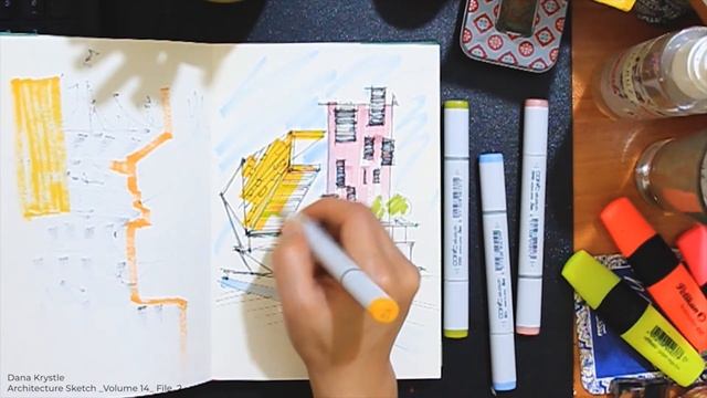 [File 2] Sketch with me ● Architecture Illustration Volume 14 ● Dana Krystle (Sketchbooks) смотреть онлайн