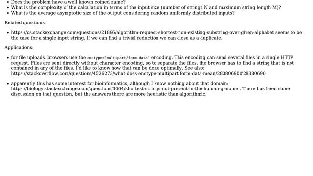 Find the shortest string that is not a sub-string of a set of strings смотреть онлайн