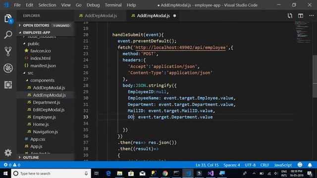 React JS 17; Modal Window and Consume POST API смотреть онлайн