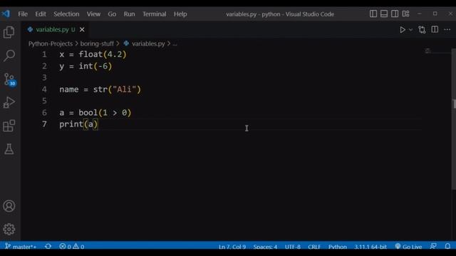 Variables in Python #3 смотреть онлайн