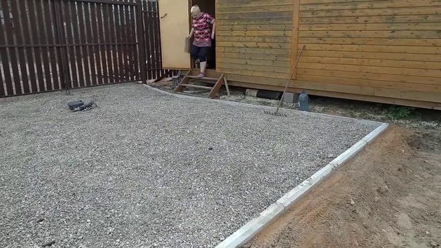 Изготовление, установка забора. Площадка под автомобиль. смотреть онлайн