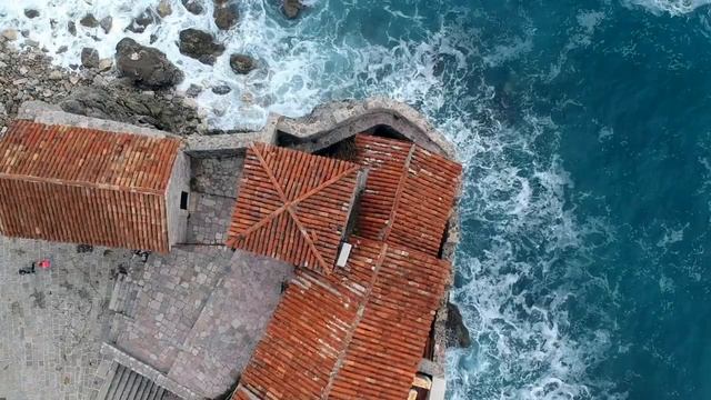 Flying Over The Old Town Budva / Пролетая над старым городом Будва