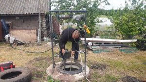 КАК ВЫТАЩИТЬ  застрявший заиленный НАСОС ?