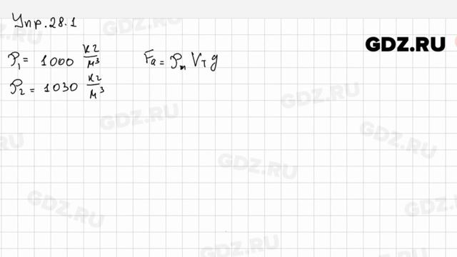 Упр 28.1 - Физика 7 класс Пёрышкин смотреть онлайн
