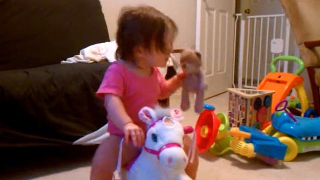 Kristin on her rocking horse. смотреть онлайн