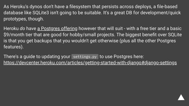 Django: Deploying an application on Heroku with sqlite3 as the database смотреть онлайн