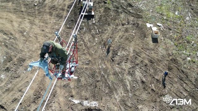 Установка дистанционных распорок-гасителей типа 3РГД смотреть онлайн