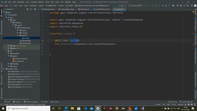 GET Method in Retrofit in Hindi [ KOTLIN ] using Coroutines ( PART-1) смотреть онлайн
