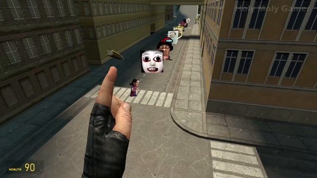 Too Much Gmod Nextbots Horde Chasing Me In The Big City & They Crashed My PC! Can I Escape?!