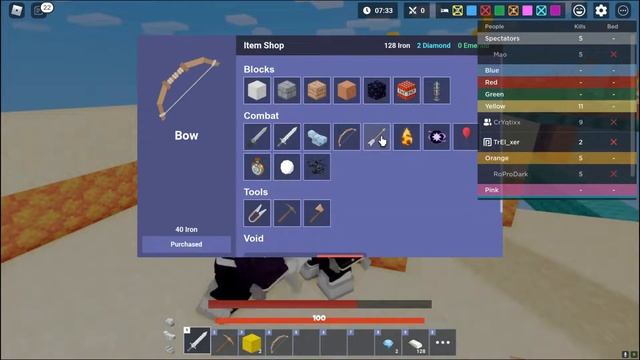 Experienced Player Helps Starter Player Win in Roblox Bedwars... смотреть онлайн