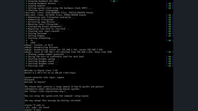 Alpine Linux 3.18 смотреть онлайн