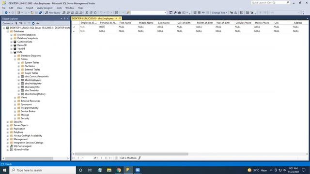 How to Create Employee Management System DataBase in SQL Server смотреть онлайн