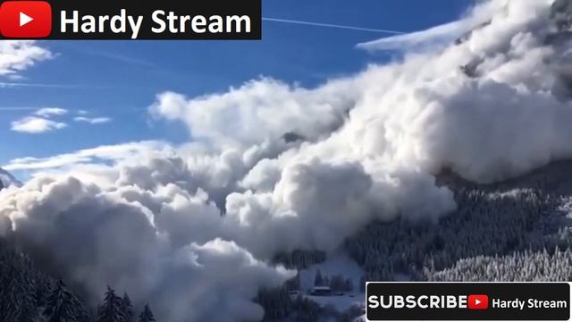 Avalanche In Switzerland / Ski Resort Samnaun