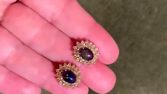 Серебряные серьги гвоздики пусеты с опалами смотреть онлайн