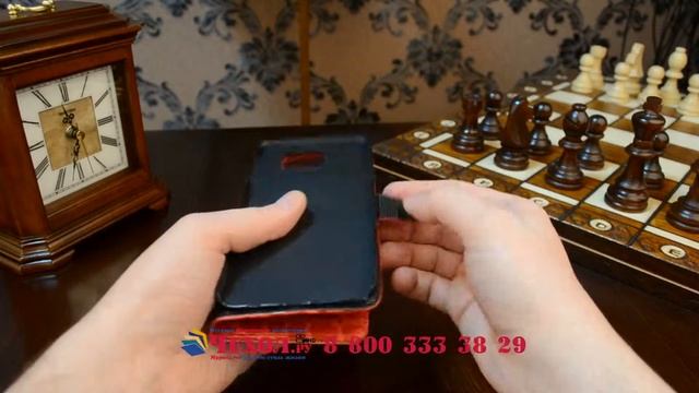 Чехол-книжка с подставкой для Samsung Galaxy S6 Edge Plus + SM-G928 кожа крокодила красный смотреть онлайн