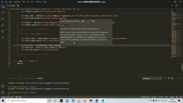 Adding text area - Restaurant Management System | Python Tkinter Projects in Hindi смотреть онлайн