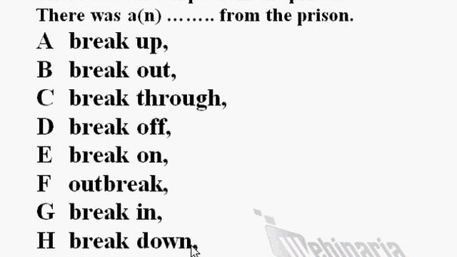 🔵 Phrasal Verb Practice questions 6 - Break - phrasal verb test - phrasal verb quiz - ESL English смотреть онлайн