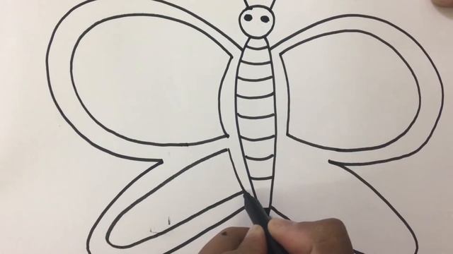 Drawing for Kids | Butterfly | Picture Coloring Pages |Teaching Kids to Draw How to Draw a Butterfl смотреть онлайн