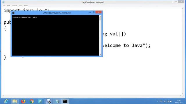 Simple Java Program Execution in command prompt смотреть онлайн