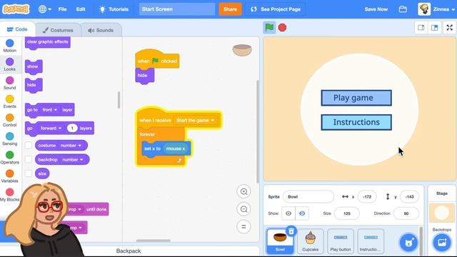 How to Make a Game with a Start Screen in Scratch | Tutorial смотреть онлайн