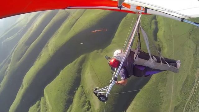 Воздушная яма на дельтаплане перед посадкой!!! Крутой полёт!! смотреть онлайн