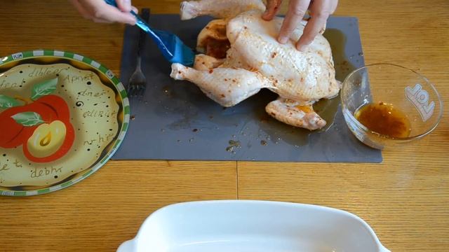 Курица в маринаде запеченная в духовке. смотреть онлайн