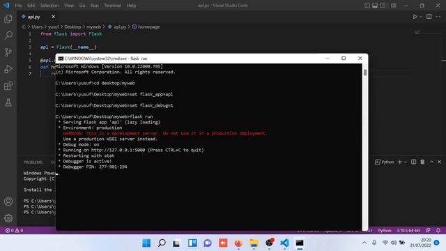 Python - Tutorial Membuat Simple Website, FLASK 01 - 5 смотреть онлайн