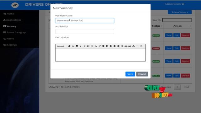 PHP Application Project - DRIVER HIRING SYSTEM - ClickMyProject смотреть онлайн