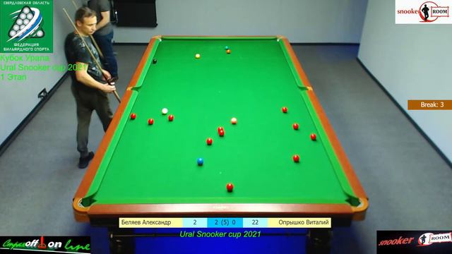 Беляев А. - Опрышко В. Фора 10. Кубок Урала Ural Snooker cup- 2021. 1 этап. Snooker Room смотреть онлайн