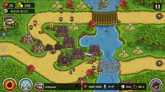 Kingdom Rush Frontiers прохождение уровень 8, 3 звезды смотреть онлайн